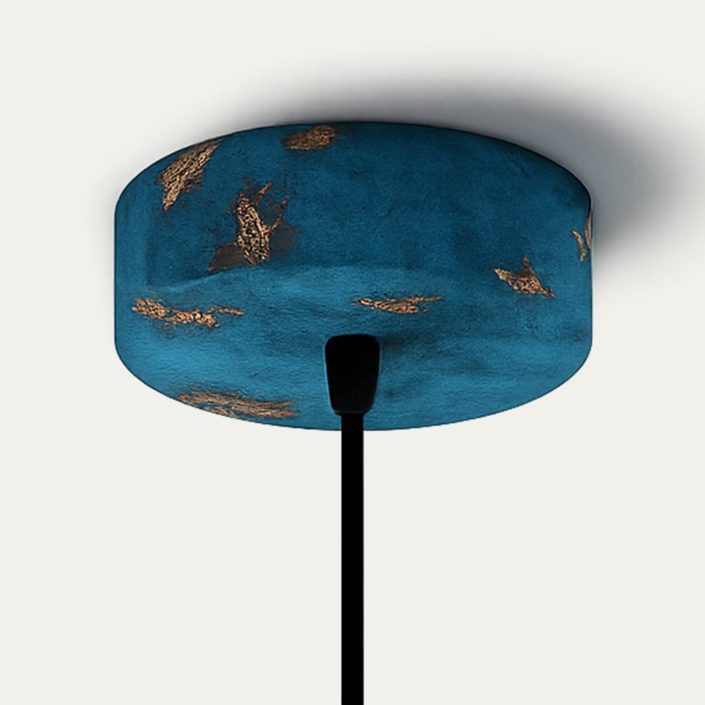 Tirga Blue Patina Copper Dome Pendant