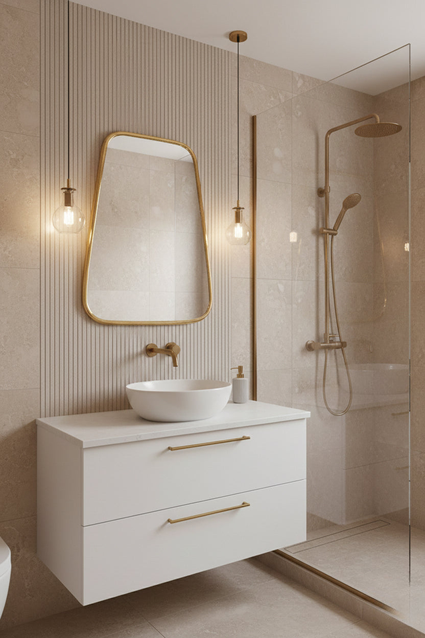 Varaudu Brass Frame Mirror Gold Handcrafted Brass Mirror 369099659 - Antique Brass Bathroom Mirror, Vanity Wall Decor