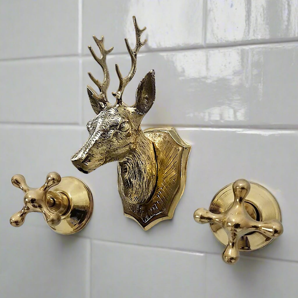 Deer Head Wall Brass Faucet