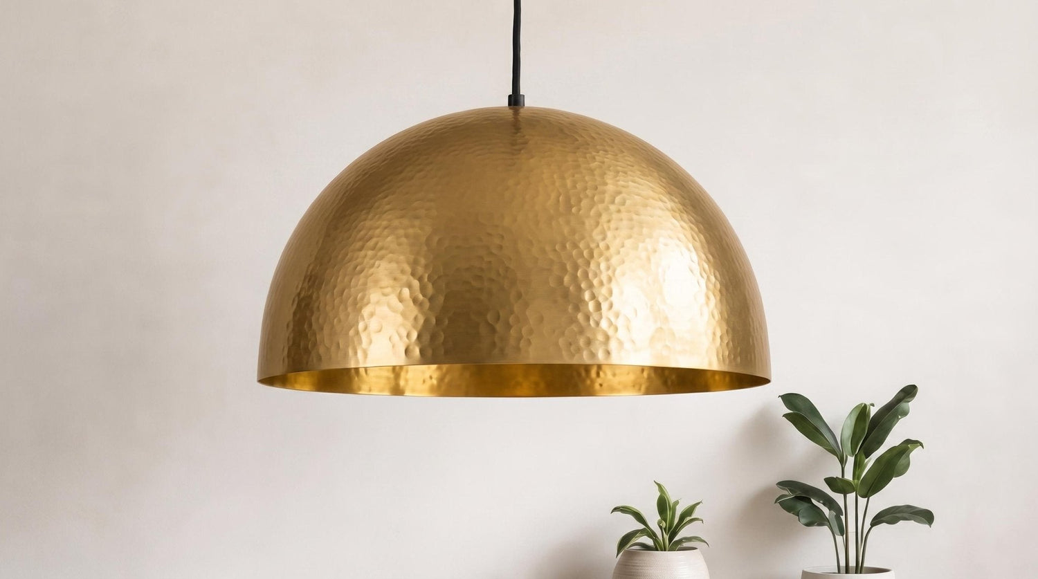 Brass Pendant Light, Gold Hammered Dome Ceiling Lamp, Handmade Kitchen Island Fixture, Modern Mid Century Boho Farmhouse Hanging Light