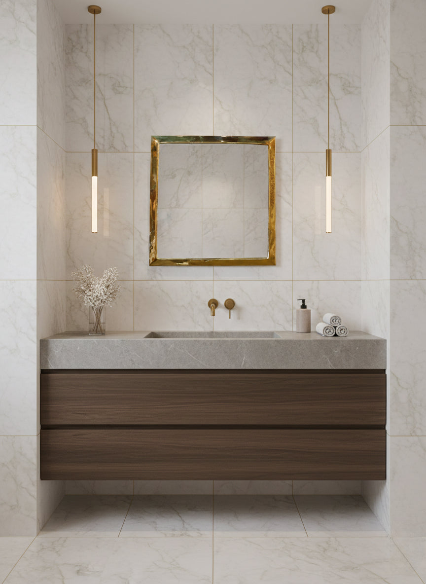 Varaudu Gold Square Mirror Unlacquered Brass Mirror 369099644 - Antique Brass Bathroom Mirror, Vanity Wall Decor