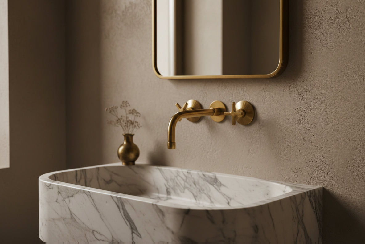Wall Mount Bathroom Faucets - Antique Brass Bathroom Faucets
