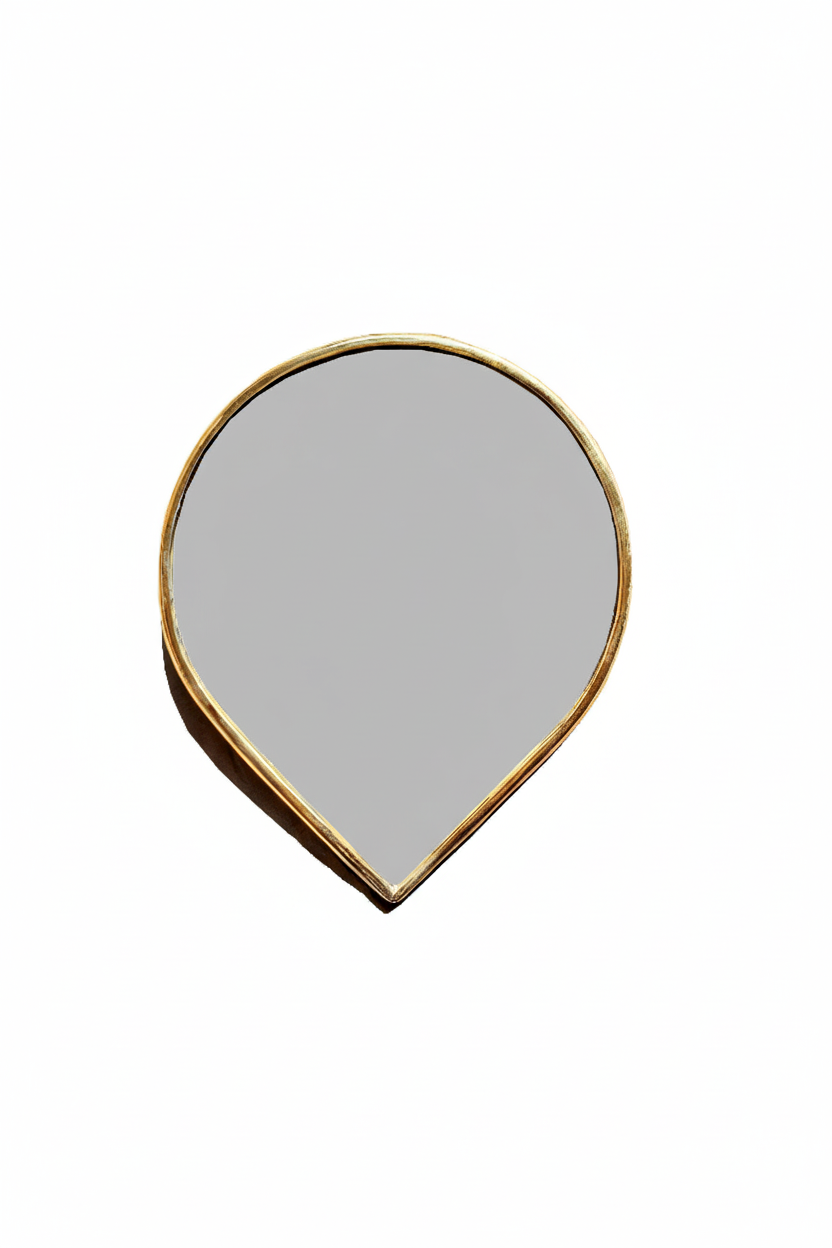 Varaudu Brass Teardrop Mirror Handmade Wall Mirror 369099642 - Antique Brass Bathroom Mirror, Vanity Wall Decor