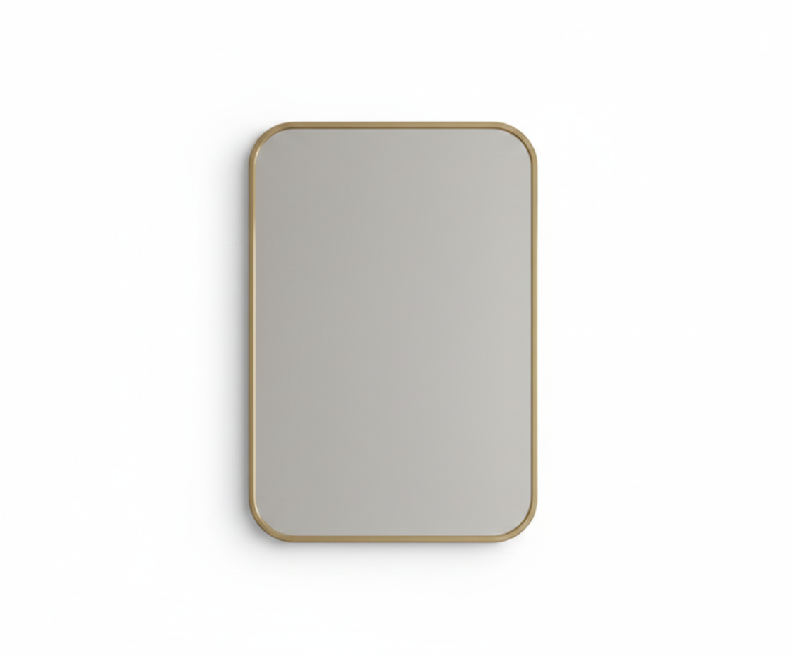 Varaudu Rectangular Brass Mirror Handmade Bedroom Wall Mirror 369099641 - Antique Brass Bathroom Mirror, Vanity Wall Decor