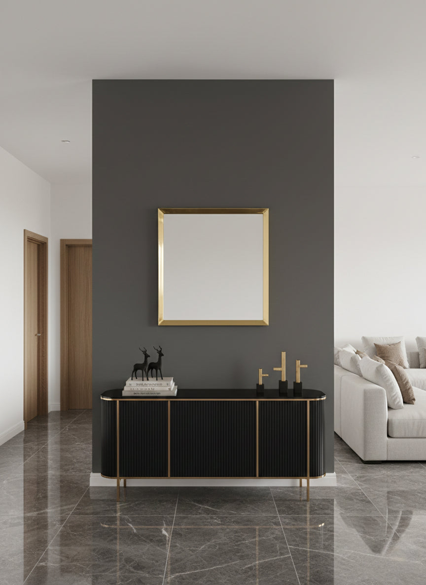 Varaudu Gold Square Mirror Unlacquered Brass Mirror 369099697 - Antique Brass Bathroom Mirror, Vanity Wall Decor