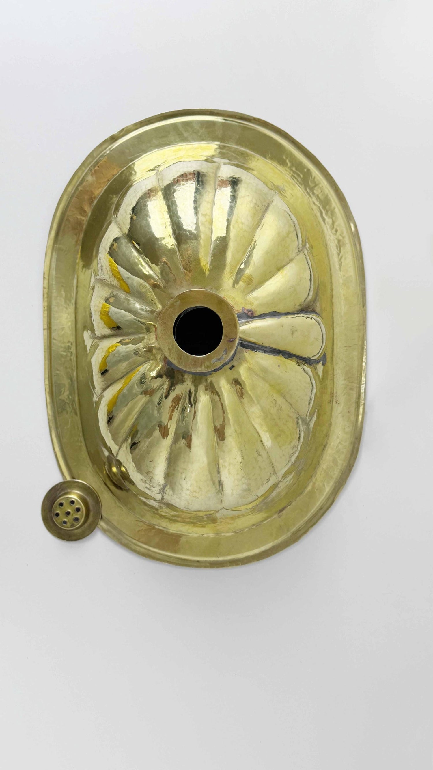 Oval Brass Bathroom Sink , Drop-in Bathroom Sinks