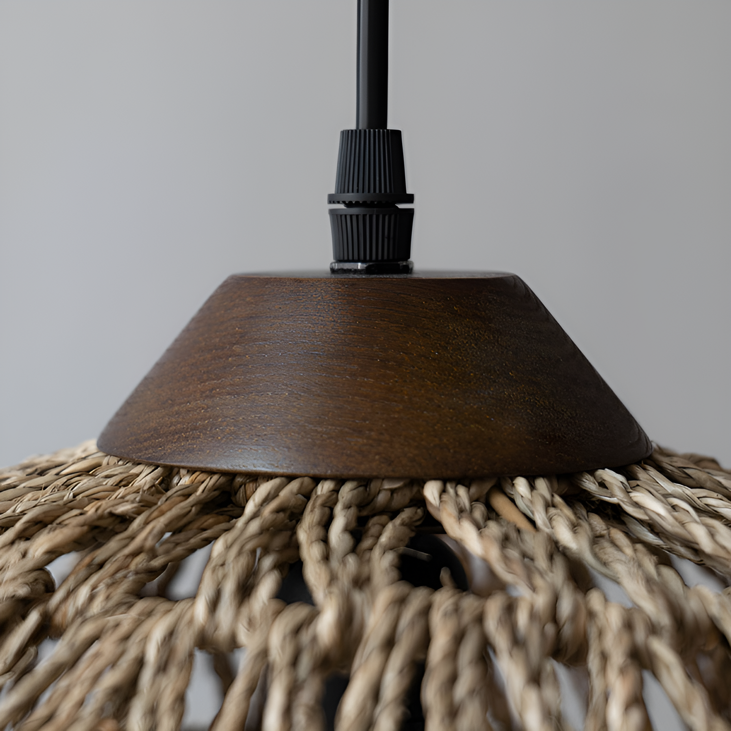 Milford Rattan Pendant Light, Small Dome Basket Weave