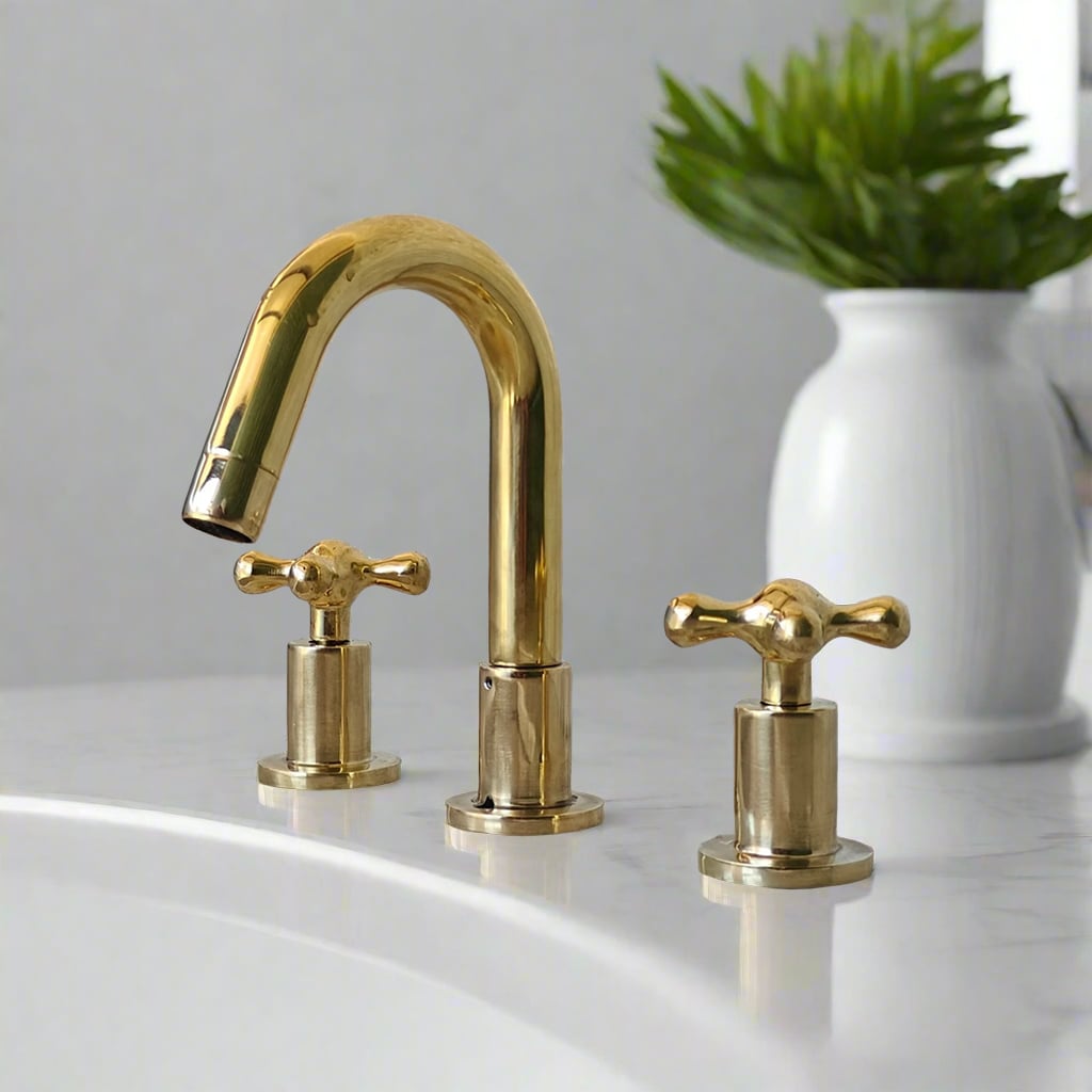Unlaquered Brass Bathroom Faucet