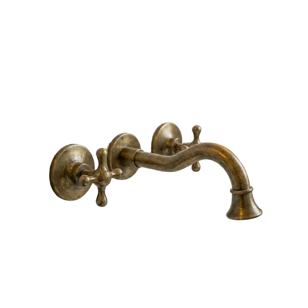 Classic European Vintage Brass Bathroom Wall Faucet