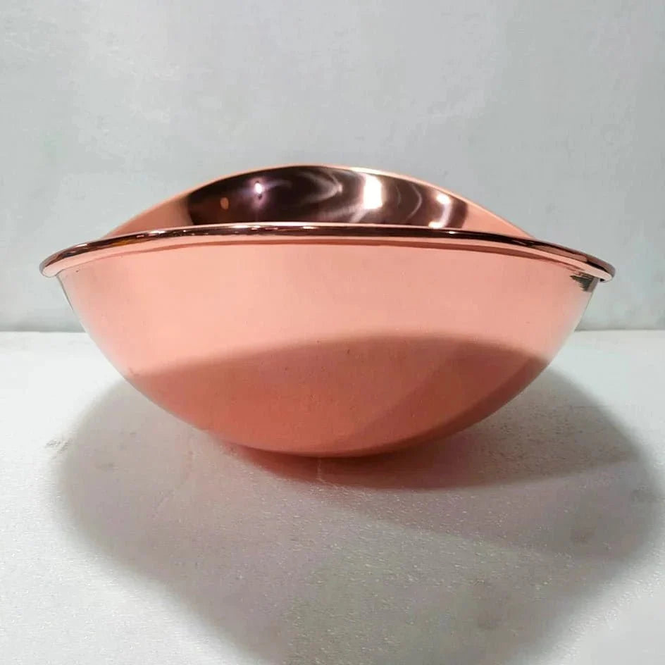 Handmade Copper Vessel Sink for Bathroom | Antique Style Fixture Brasska