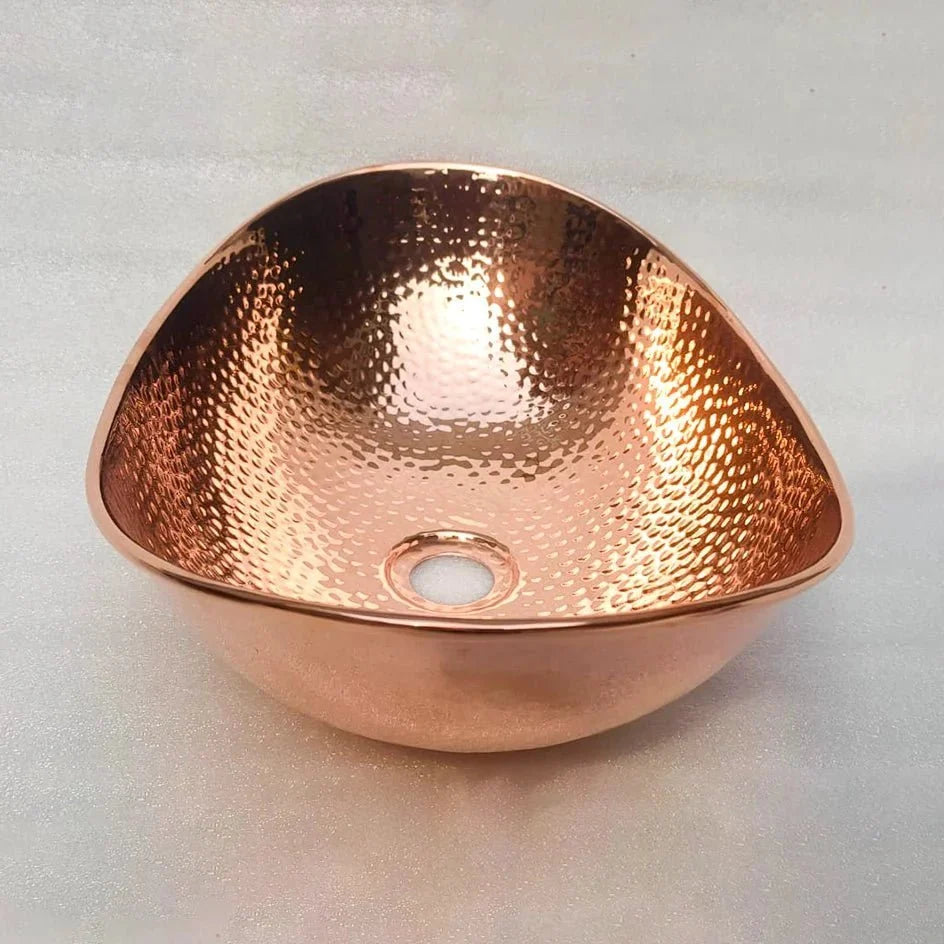 Handmade Copper Vessel Sink for Bathroom | Antique Style Fixture Brasska