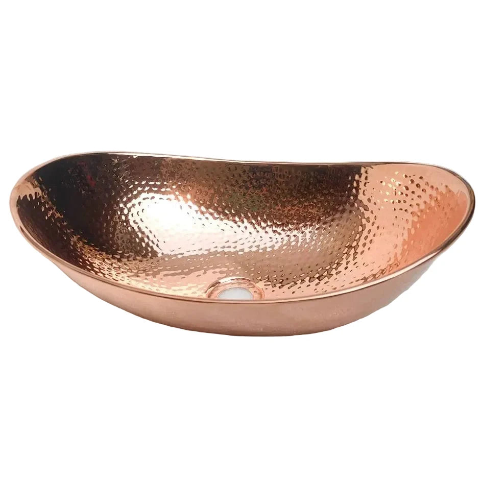 Handmade Copper Vessel Sink for Bathroom | Antique Style Fixture Brasska
