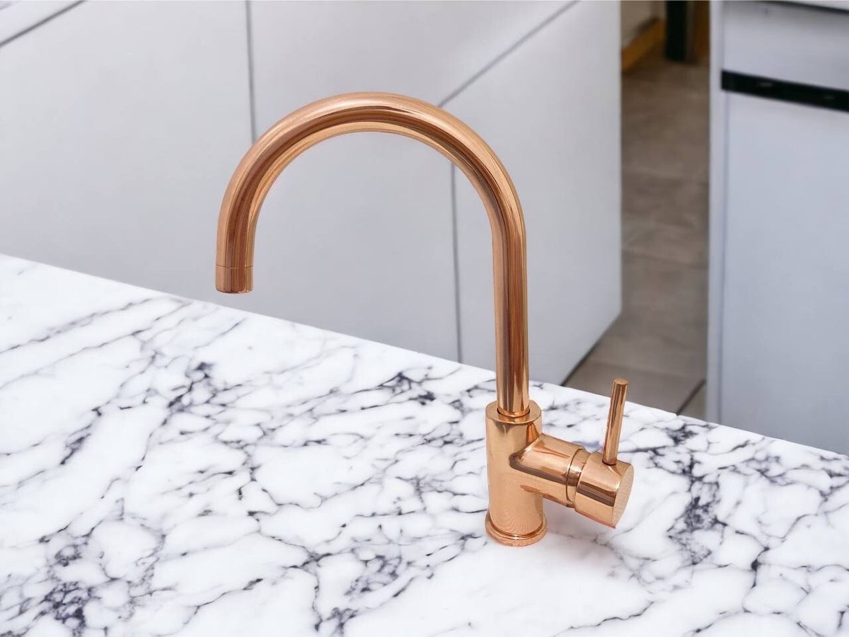 Copper Kitchen Mixer Tap Single Handle