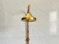 Luxury Copper Outdoor Shower System Wall Mounted Exposed Design
