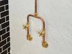 Luxury Copper Outdoor Shower System Wall Mounted Exposed Design