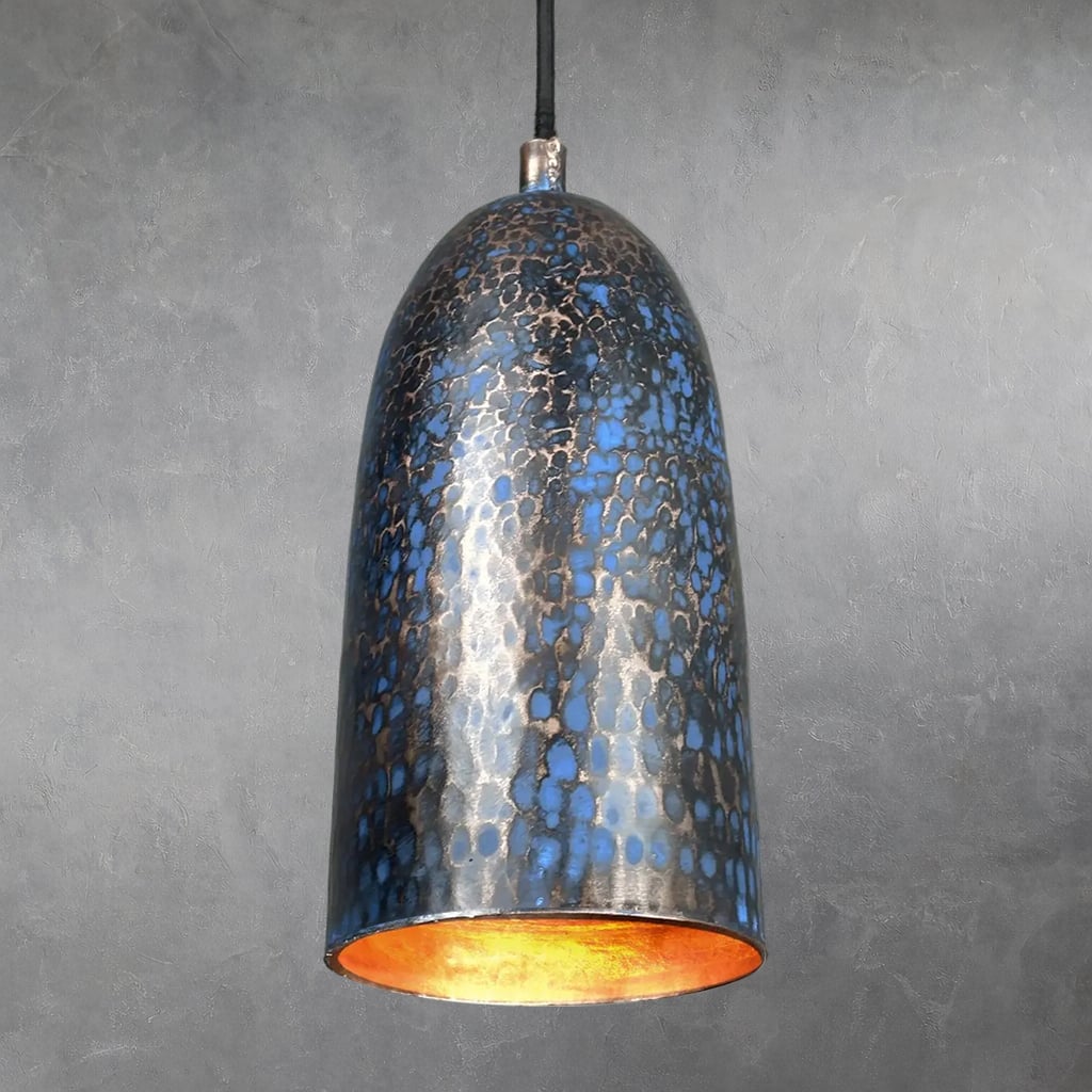 Blue Patina Copper Pendant Lamp