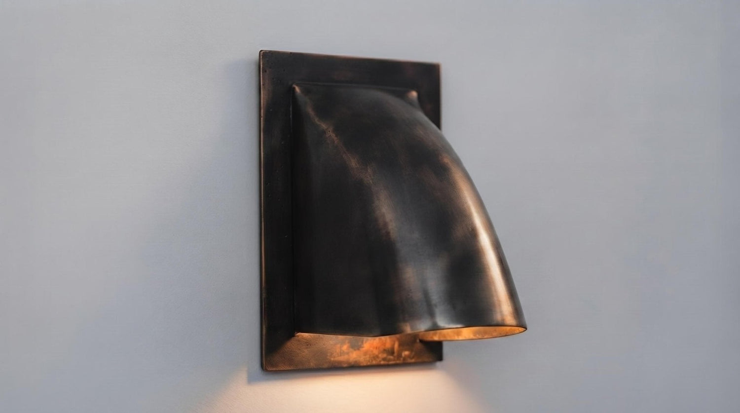 Copper Sconce Light Handmade, Oil Rubbed Bronze Wall Fixture, Dark Indoor Outdoor Wall Lamp, Farmhouse Rustic Home Decor Lighting