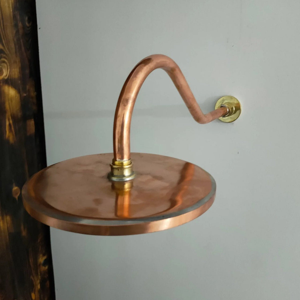 Vintage Copper Rainfall Shower Head with Extension Arm