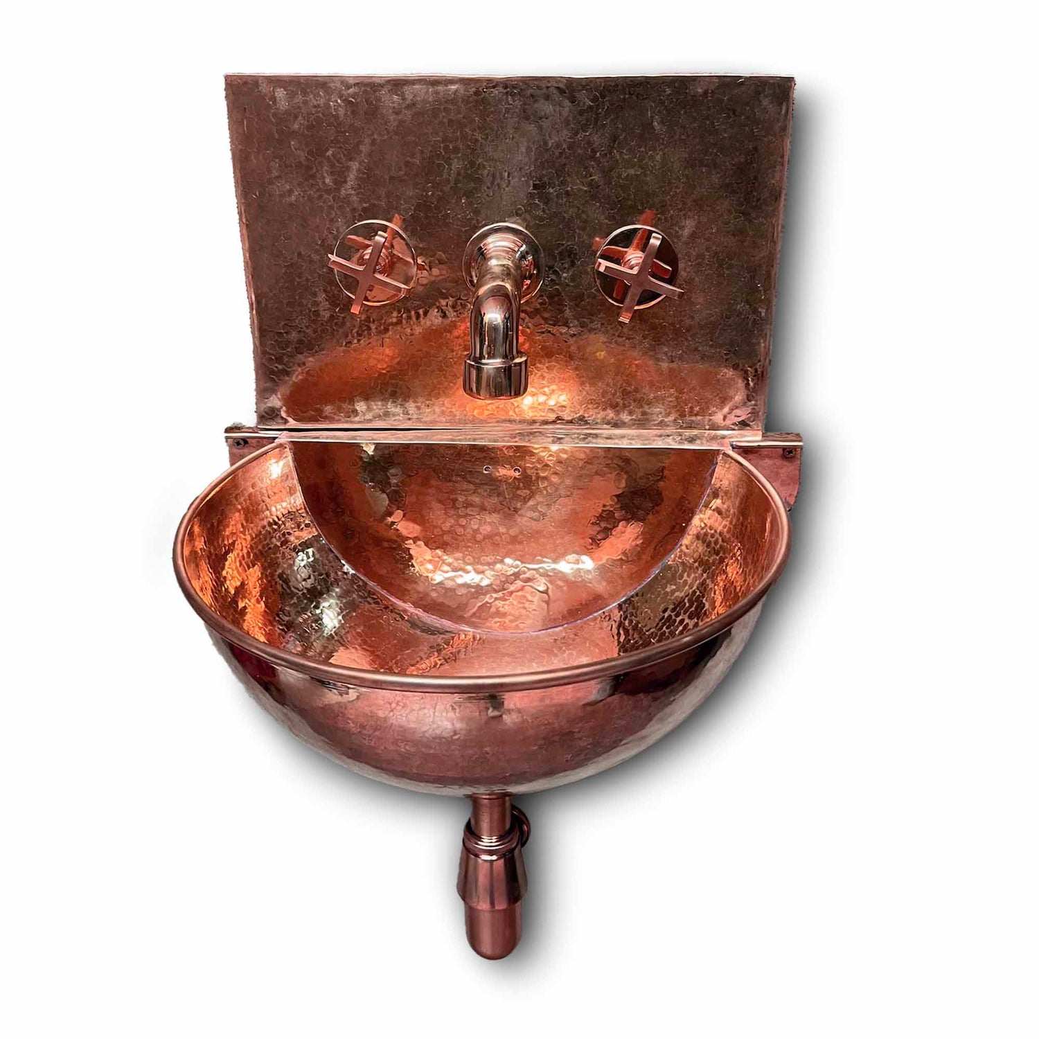 Copper Wall Mount Sink With Faucet