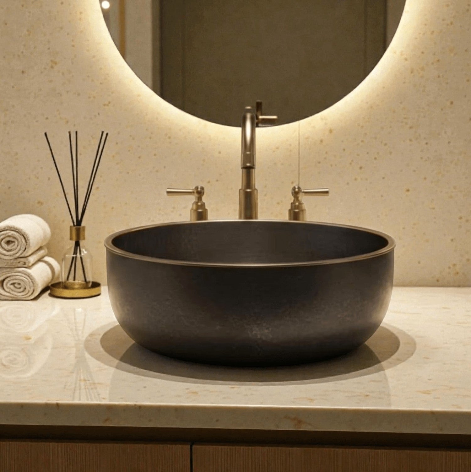 Black Copper Bathroom Sink