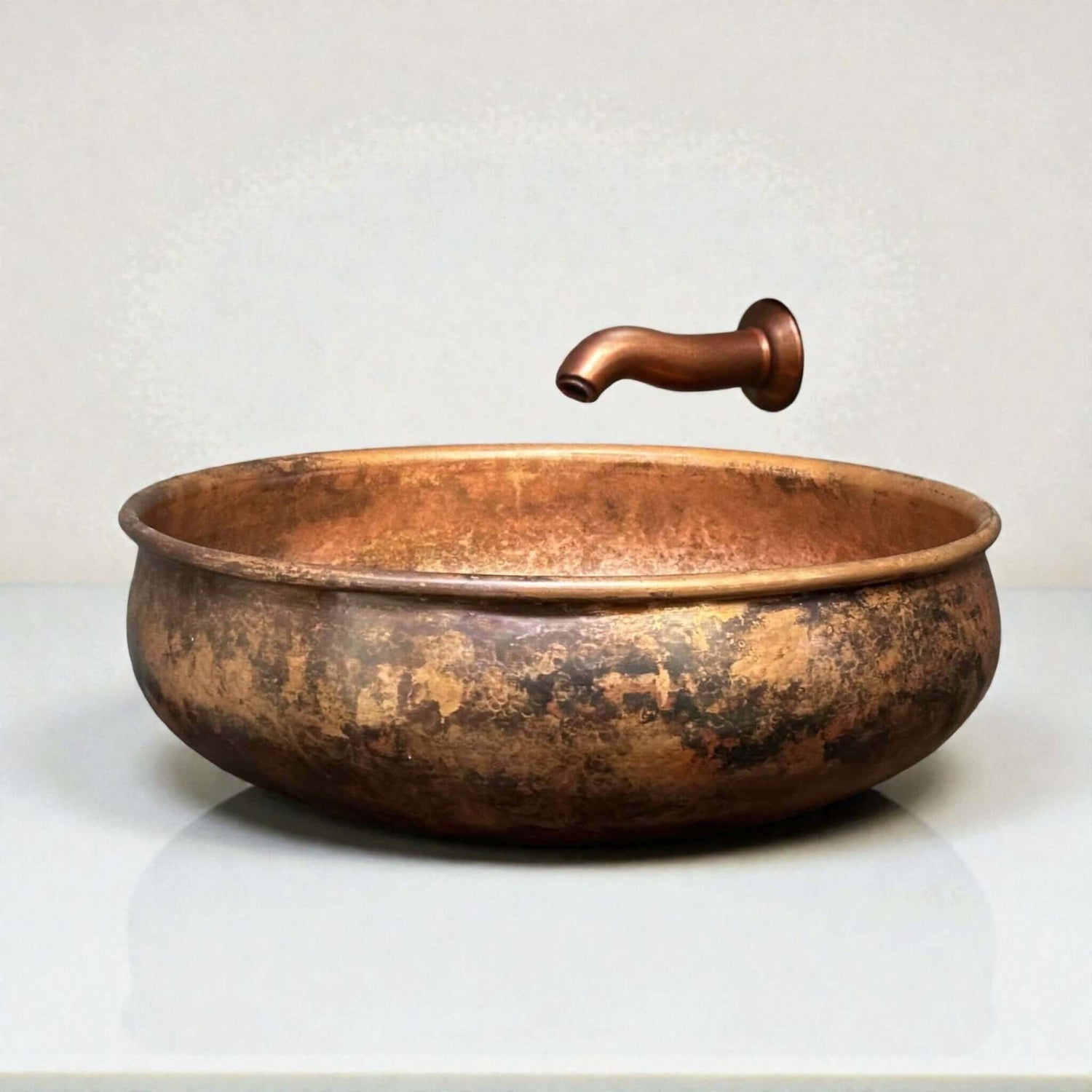 Hammered Copper Bathroom Sink
