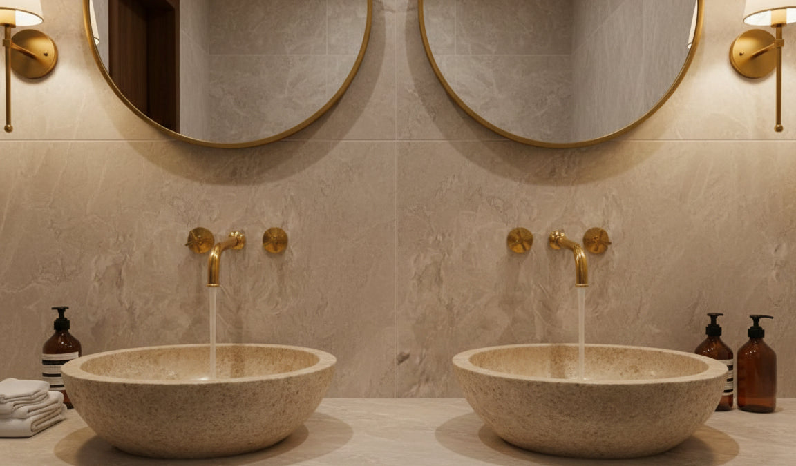 Wall Mounted Faucet - Unlacquered Bathroom Faucet With Rough in Valve