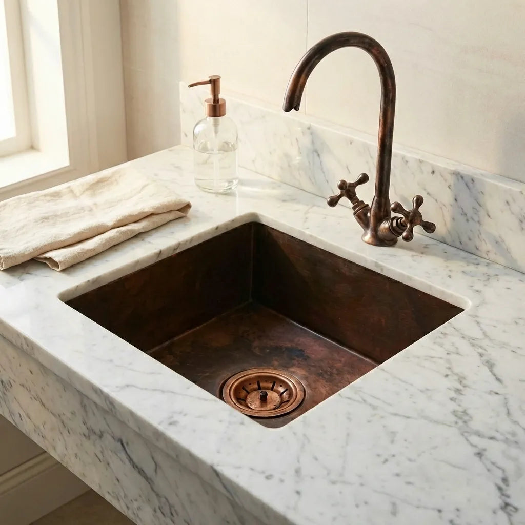 Undermount Copper Kitchen Bar Sink Various Sizes, Oil rubbed bronze bar Sink