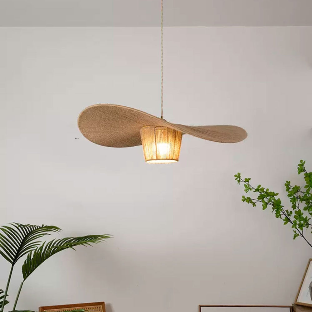 Extra Large Rustic Hat Pendant Light
