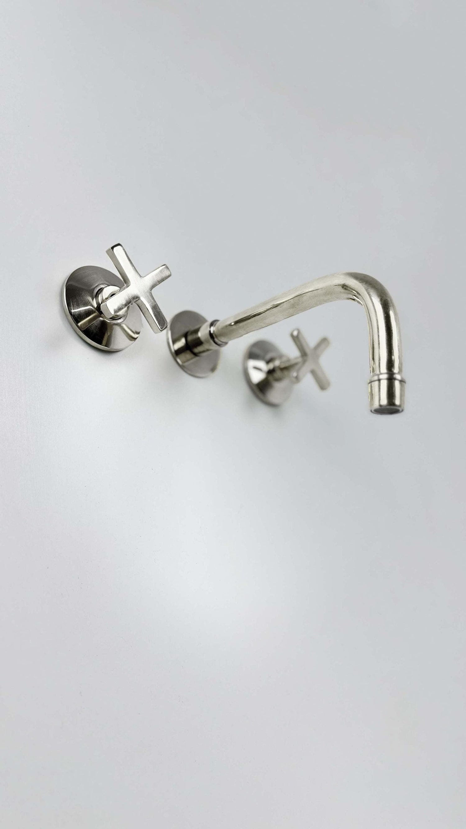 Polished Nickel Bathroom Faucet - Wall Mount Bathroom Faucets