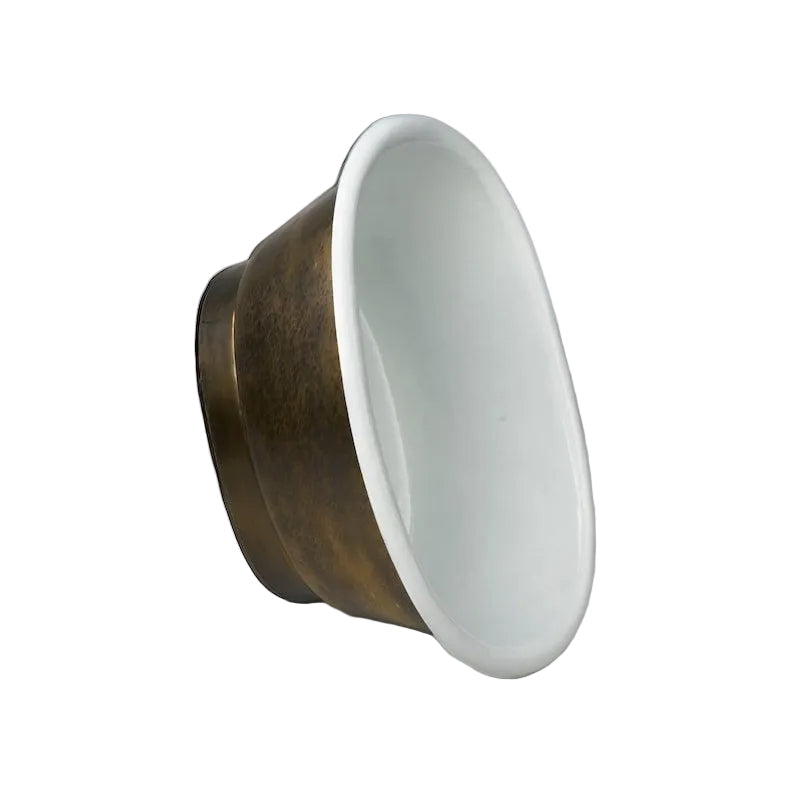 Freestanding Brass Vessel Sink – Hammered Tub Style Bathroom Basin