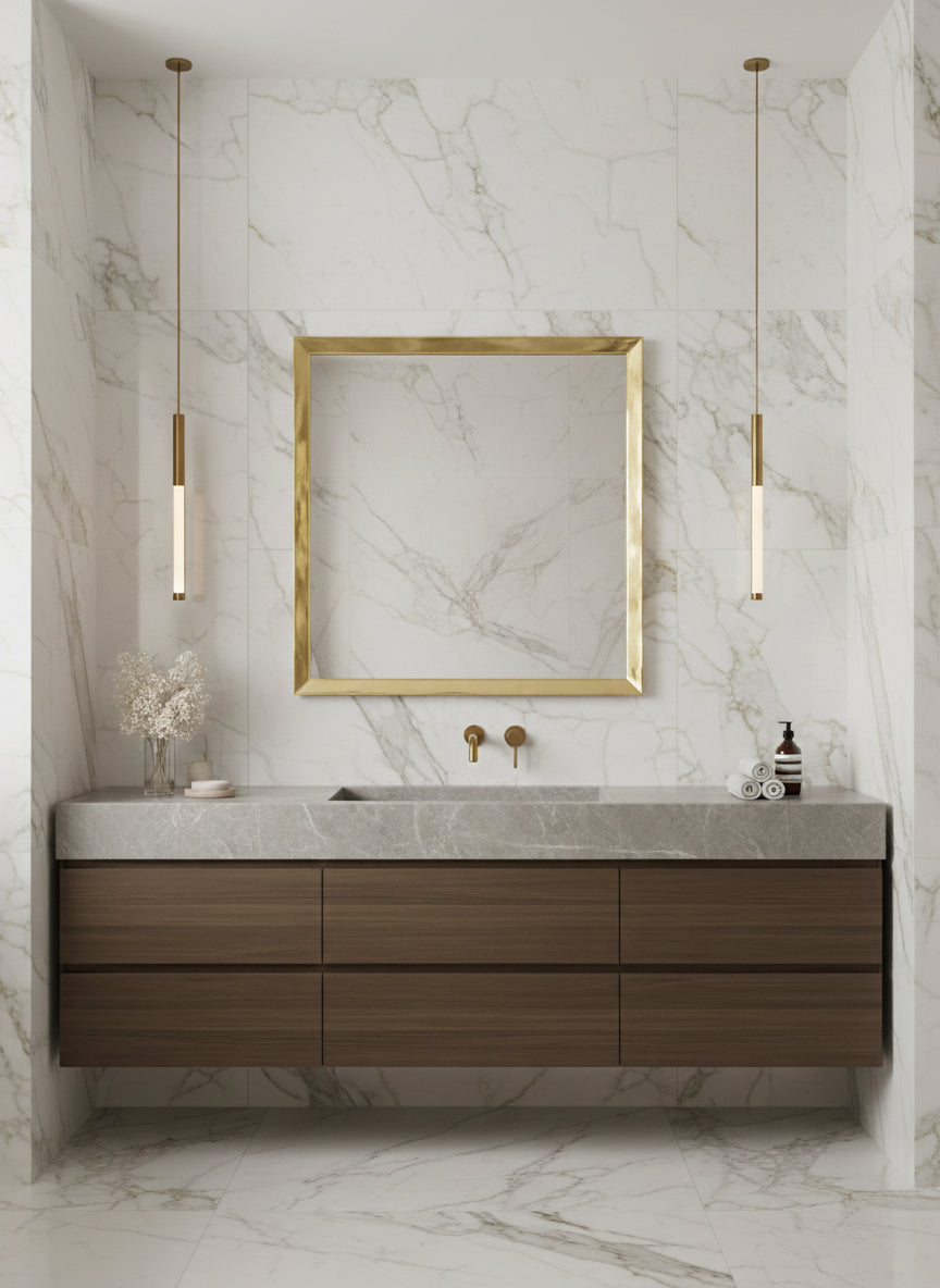 Varaudu Gold Square Mirror Unlacquered Brass Mirror 369099697 - Antique Brass Bathroom Mirror, Vanity Wall Decor
