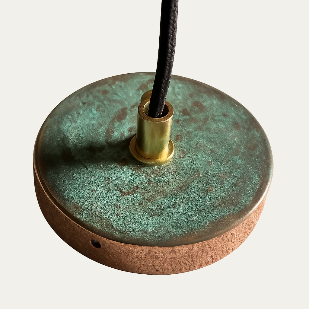 Scalloped Edge Copper Pendant Light