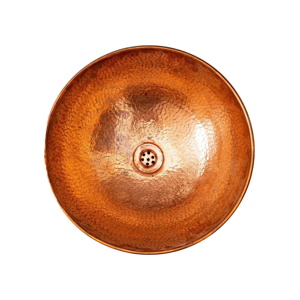 Green Patina Hammered Copper Vessel Sink – Handmade Bathroom