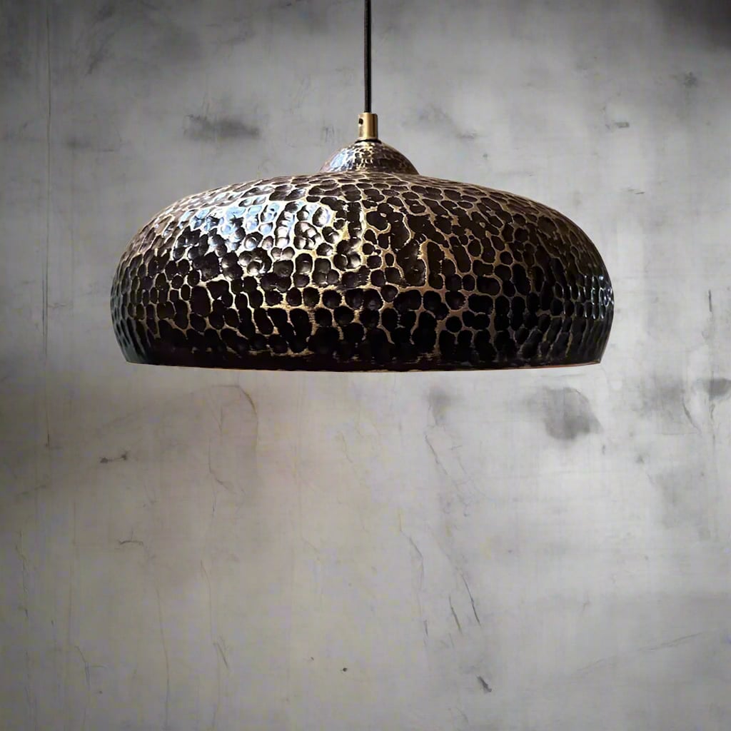 Blackened Brass Pendant Light