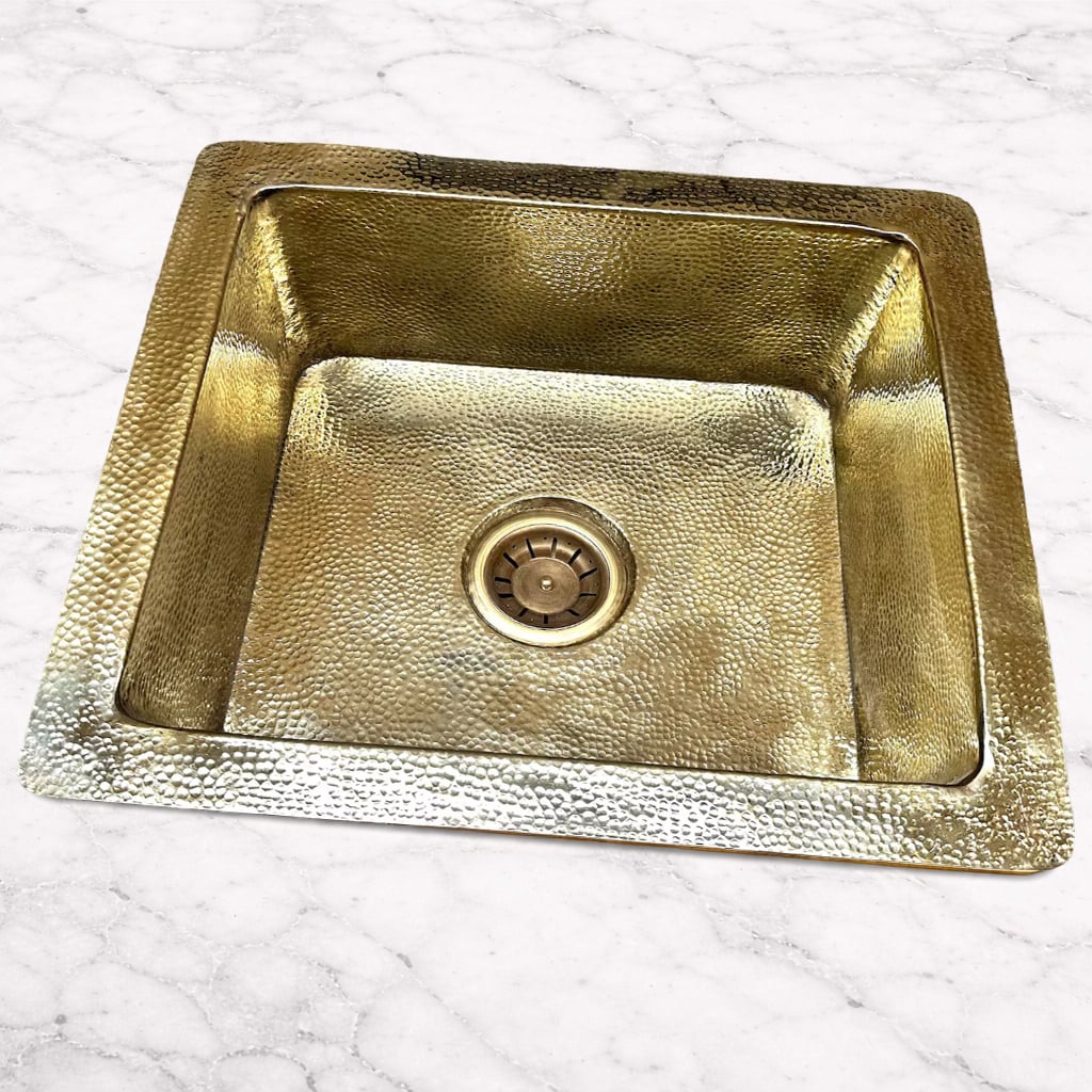 Hammered Undermount Brass Kitchen Sink