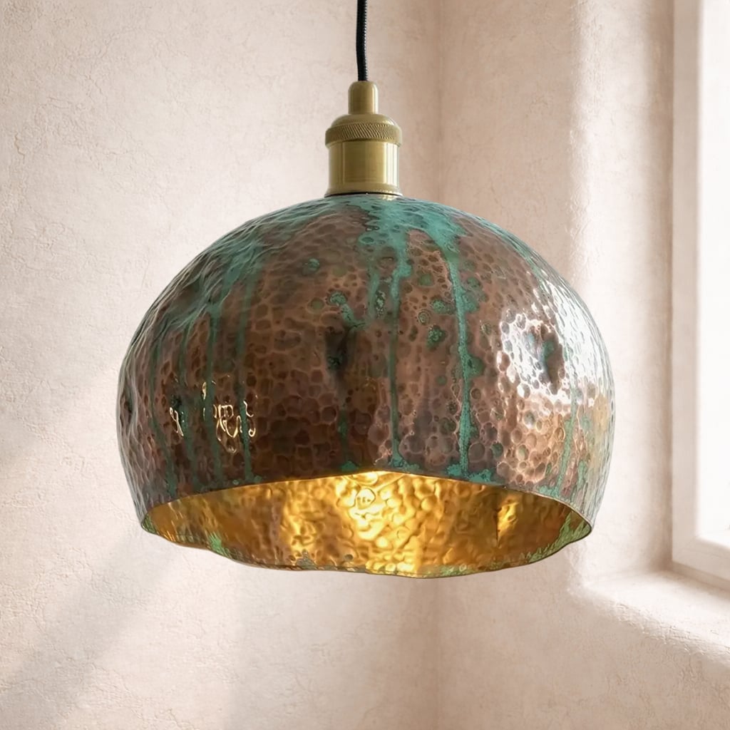 Drip-pattern Copper Pendant Light