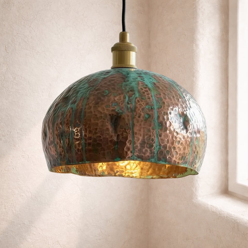 Drip-pattern Copper Pendant Light
