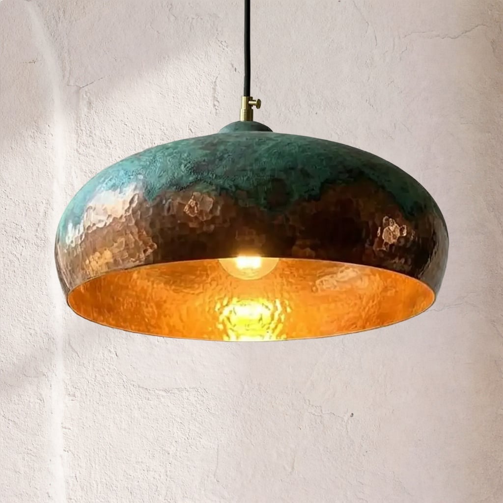 Verdigris Copper Pendant Light