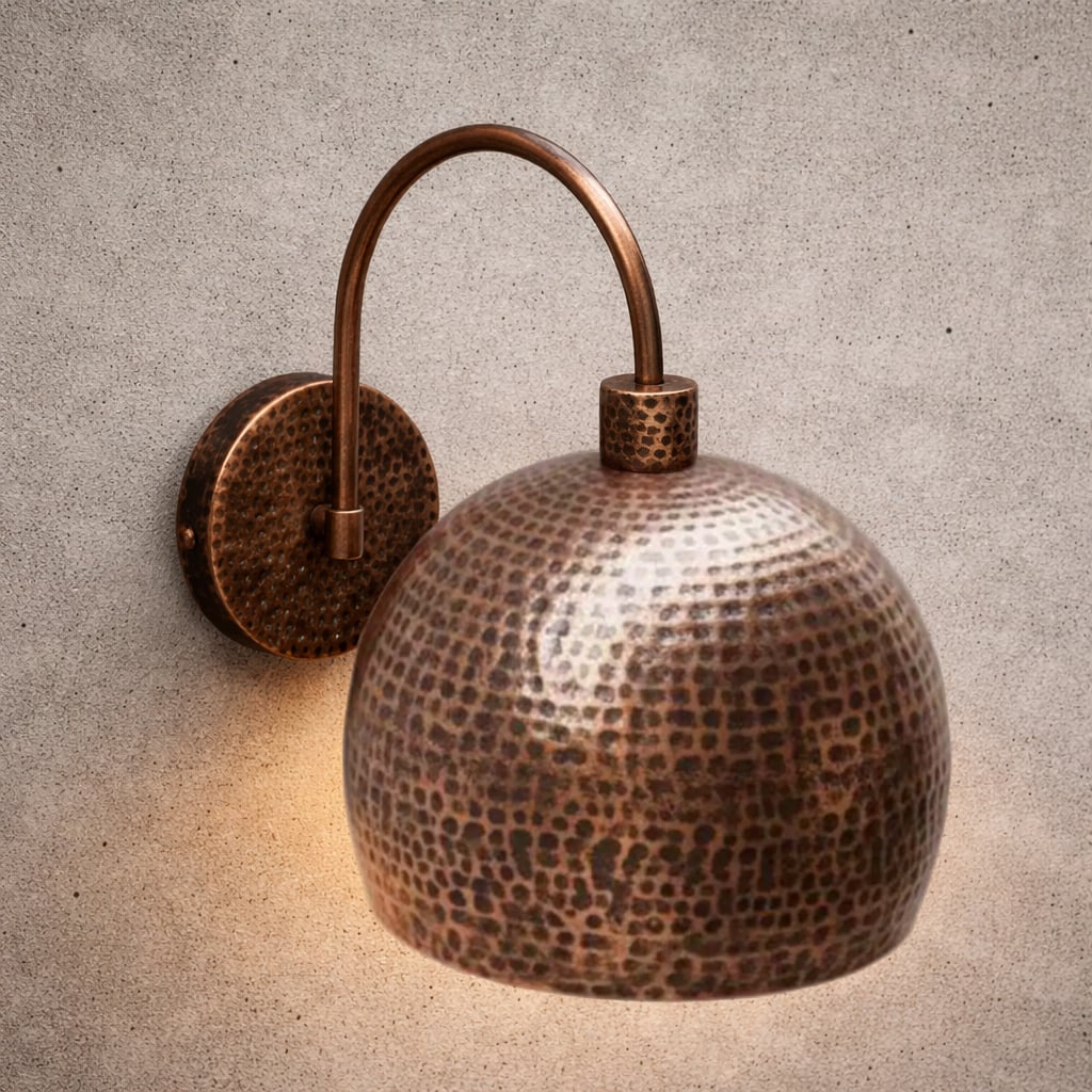 Hammered Copper Wall Sconce