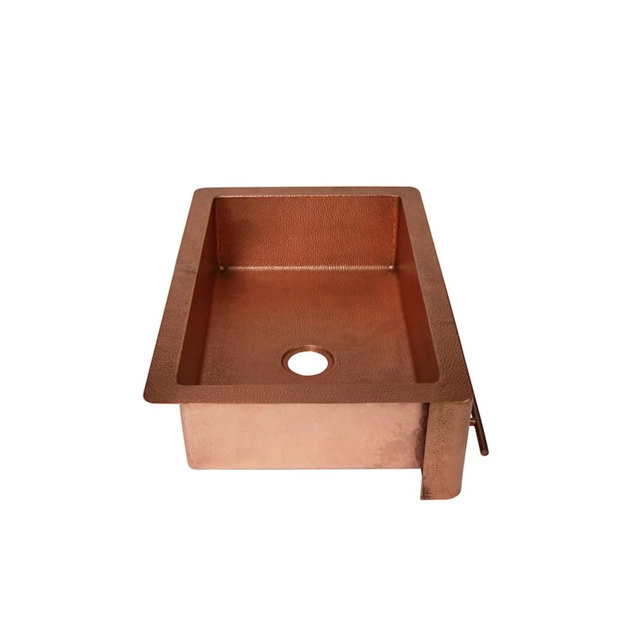 Hammered Copper Farmhouse Kitchen Sink with Single Bowl