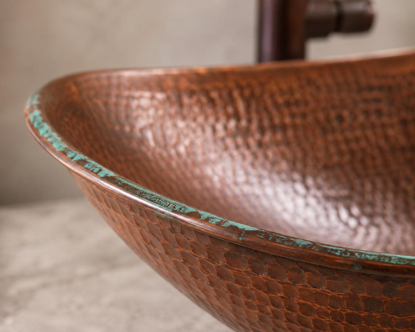 Hammered Copper Vessel Sink – Oval Bathroom Sink, Rustic Copper Vanity Basin, Handmade Luxury Countertop Sink, Farmhouse Wash Basin