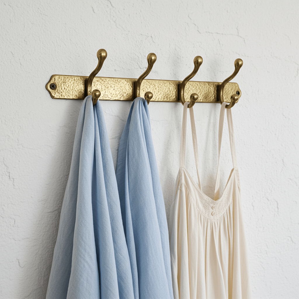 Handmade Solid Brass Wall Hooks for Elegant Home Decor