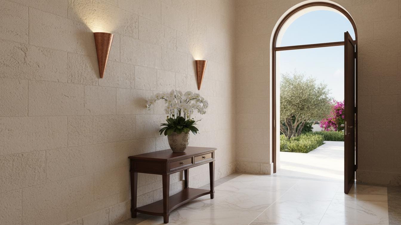 Hand-Hammered Copper Cone Sconce - Rustic Minimalist Wall Light