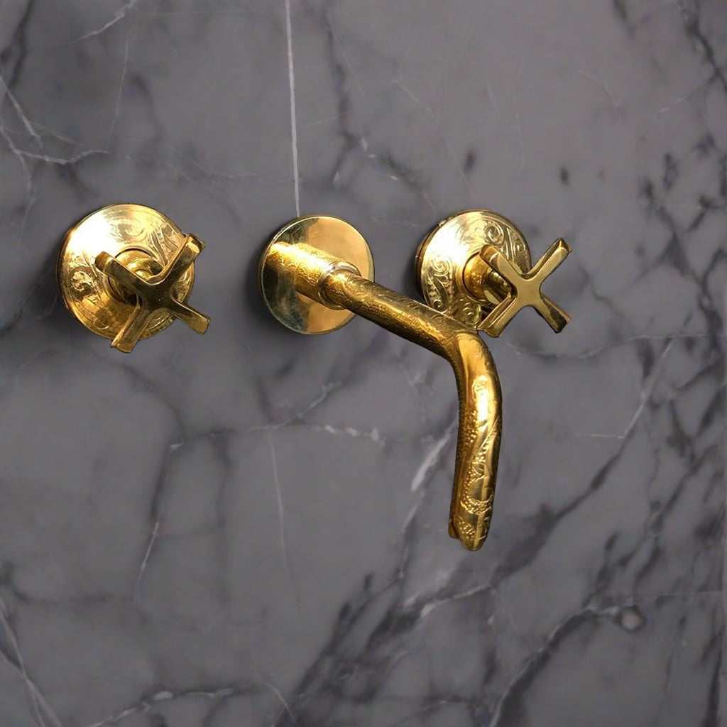 Brass Gooseneck Wall Faucet