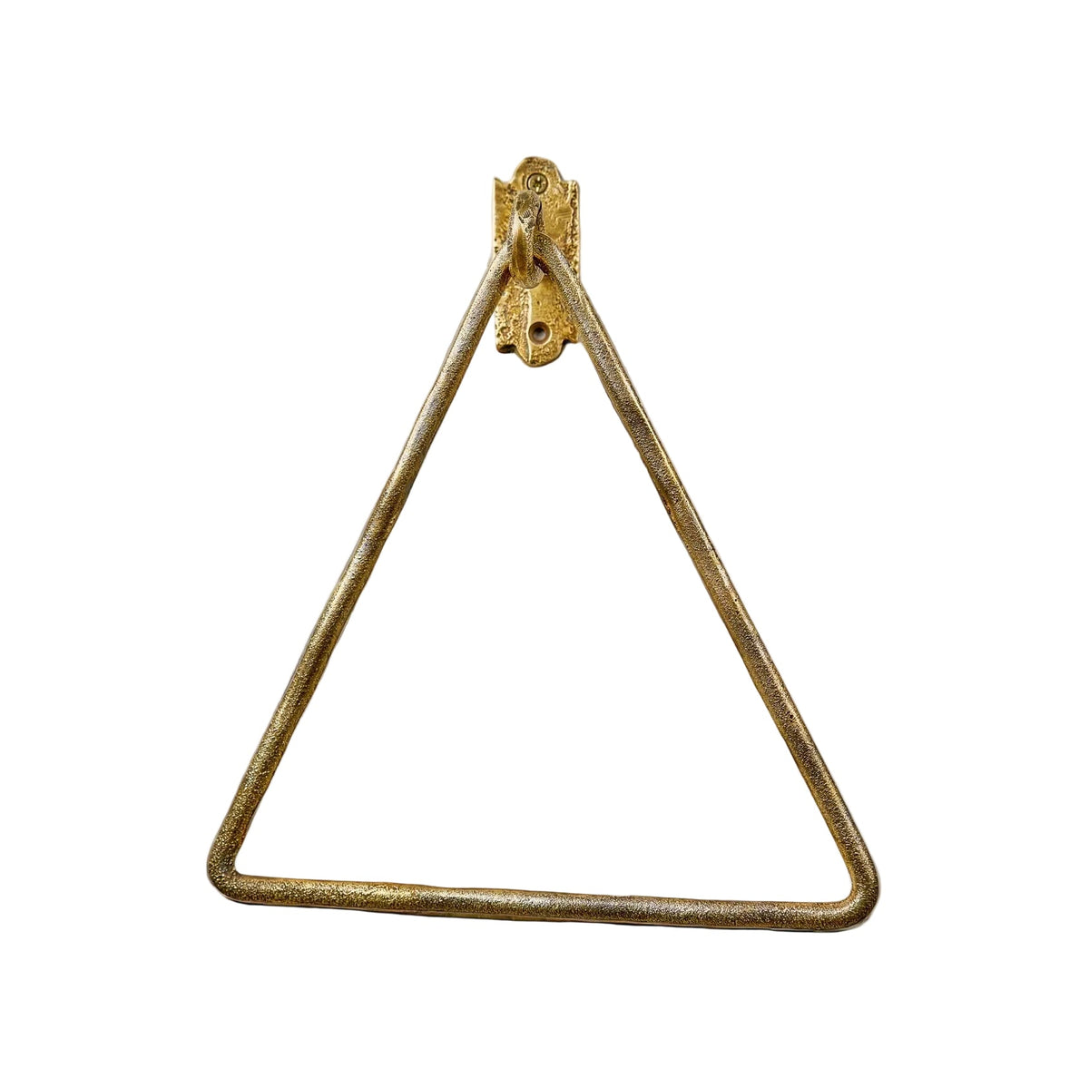 Handcrafted Brass Triangle Towel Ring Wall Mounted Hand Towel Holder