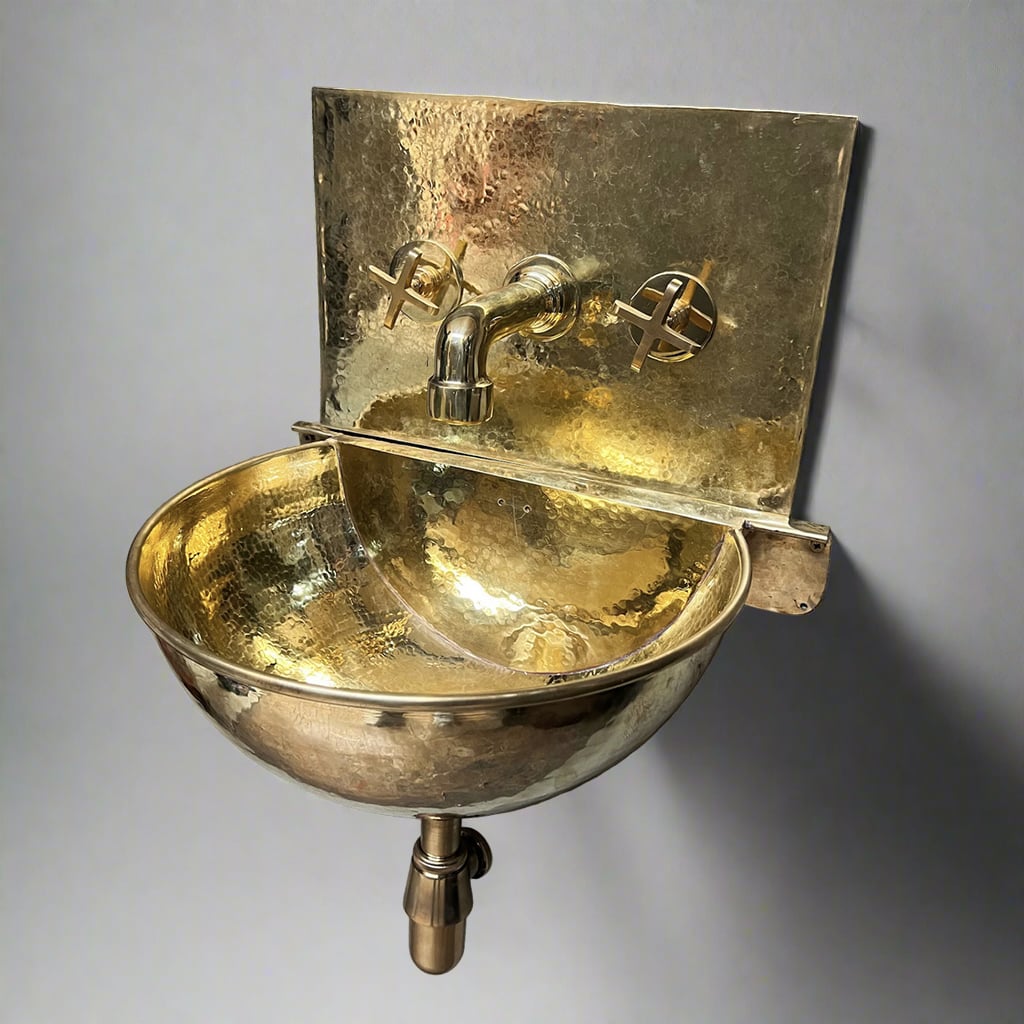 Brass Round Wall Hung Basin