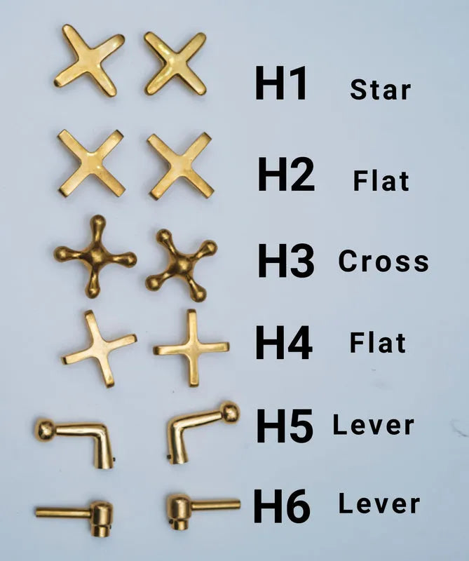 Unlacquered Brass Wall Mount Bathroom Faucet with Lever Handle