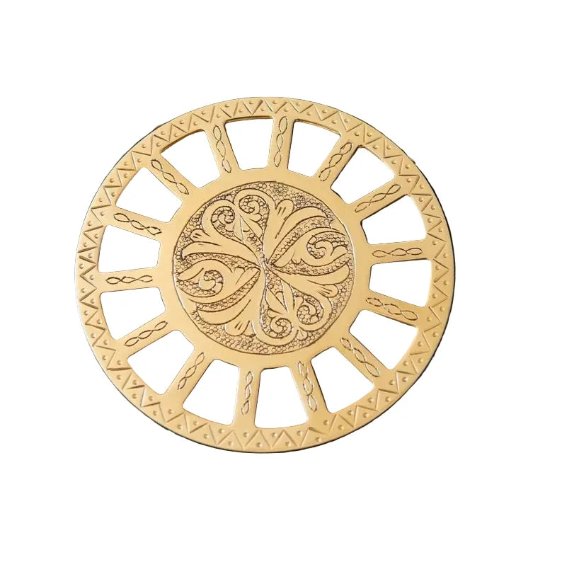 Handmade Copper Shower Drain Cover with Moroccan Engraving