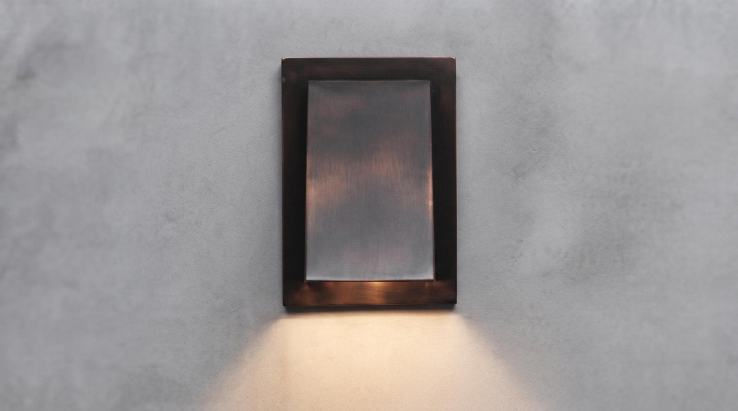 Handmade Oil Rubbed Bronze Wall Sconce, Dark Copper Wedge Wall Light, Modern Indoor Outdoor Sconce, Entryway Porch Hallway Wall Lamp