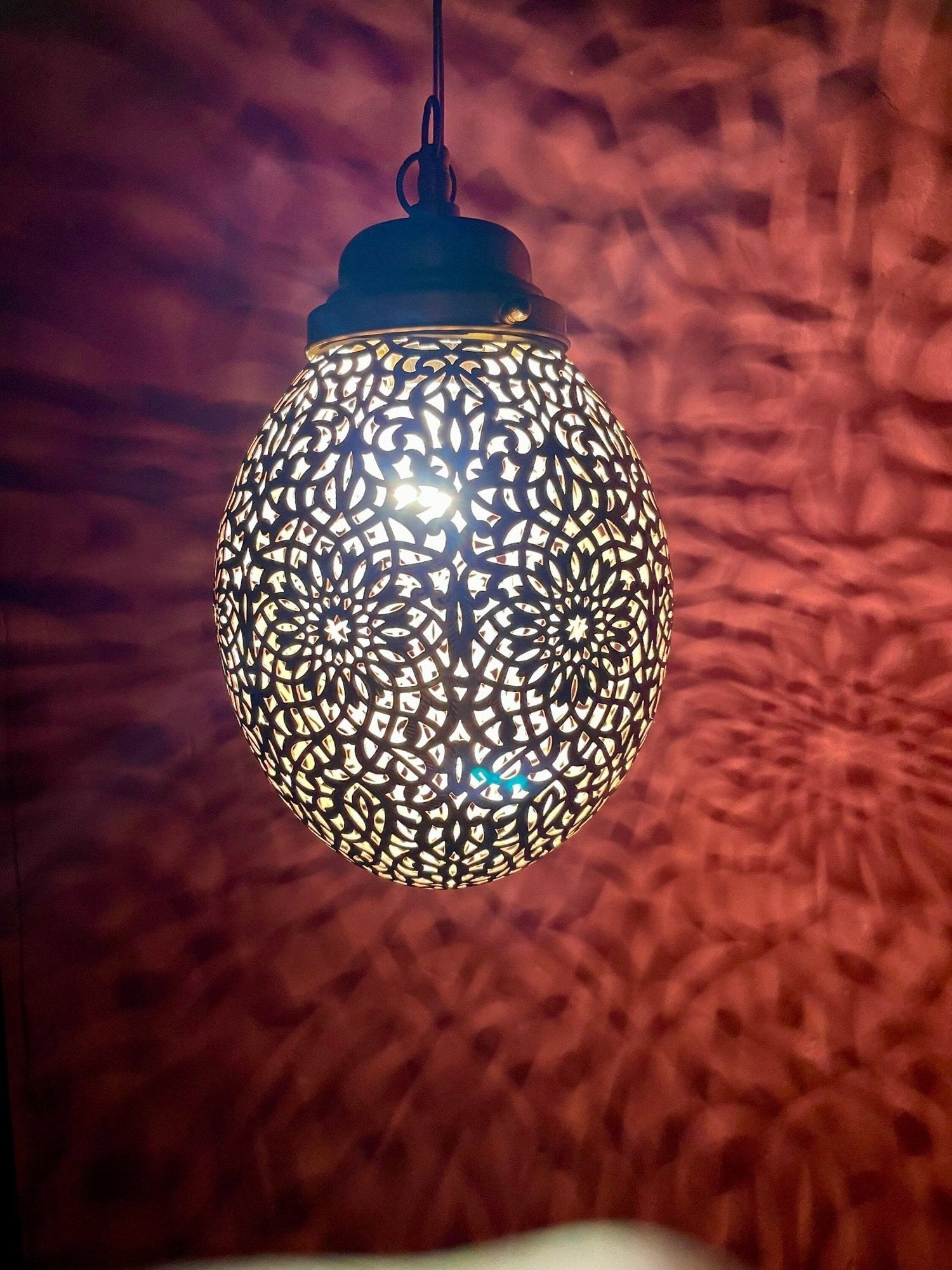 Handmade Solid Brass Pendant Light - Moroccan Ceiling Lamp Fixture